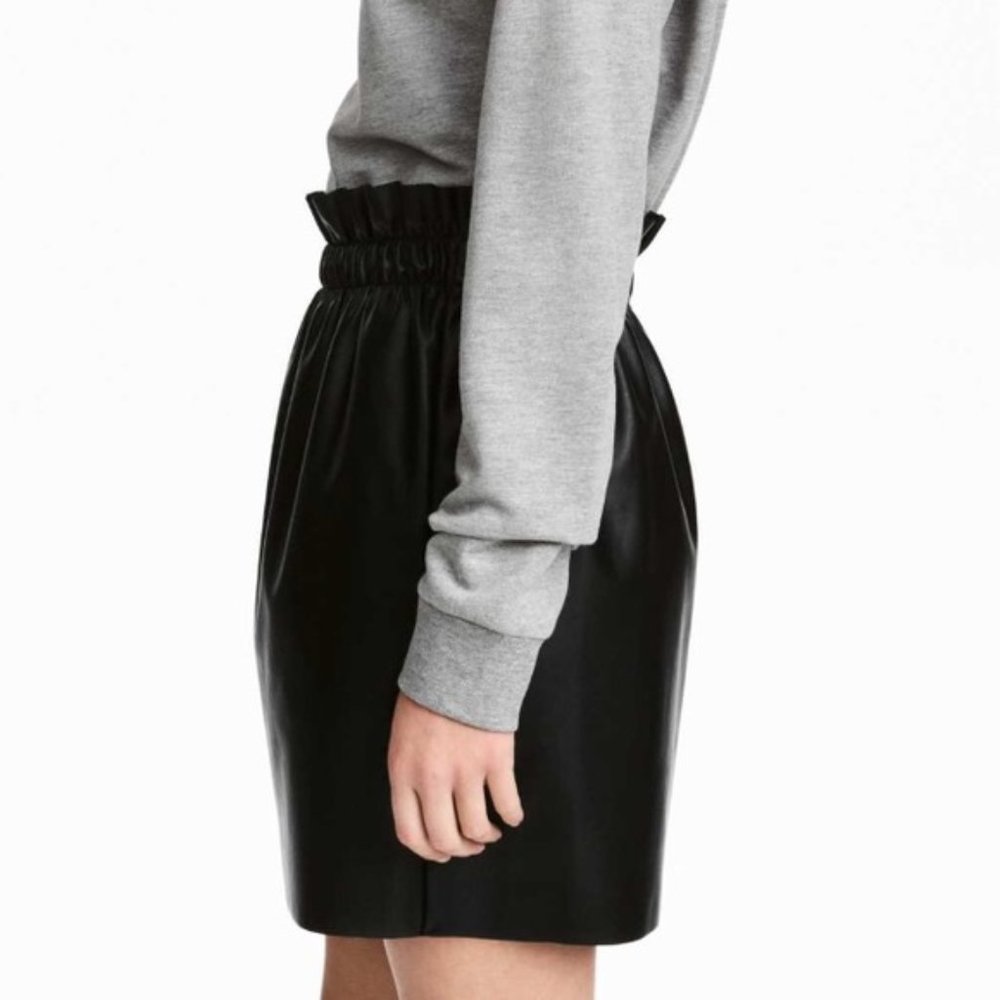 Divided by H&M - Faux Leather Paper-bag Skirt